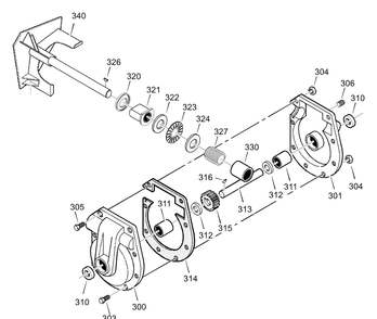 Gear Case Diagram and Parts List for 627804X89D 2002 Briggs and Stratton Snow Blower